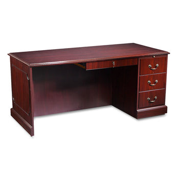 HON® 94000 Series "l" Workstation Desk For Return On Left, 66" X 30" X 29.5", Mahogany freeshipping - TVN Wholesale